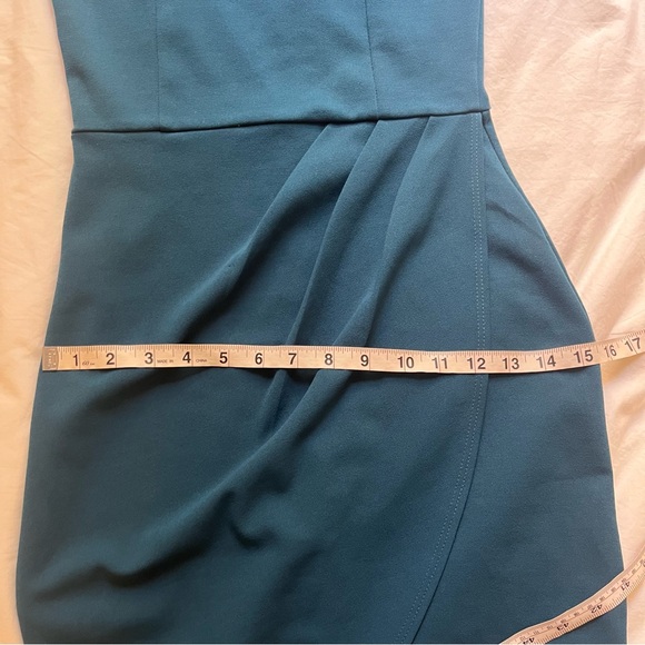 Lulu's Teal Wrap Front Bodycon Dress Forever Your Girl size Small - Picture 10 of 15